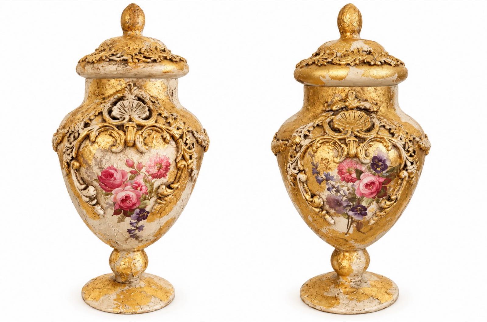 Gilded Floral Urn No. 1